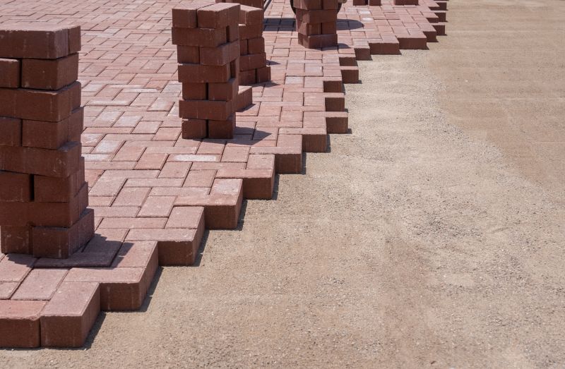 Classic brick paver layout